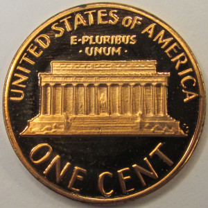 1985 S Lincoln Memorial Cent - vintage flashy proof penny