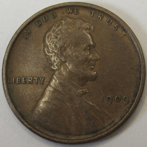 1909 Lincoln Wheat Cent - antique higher grade first year of issue penny
