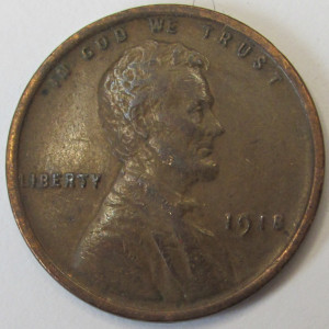 1918 Lincoln Wheat Cent - antique American wheat penny