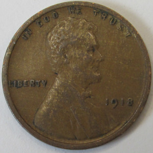 1918 Lincoln Wheat Cent - antique better condition American wheat penny