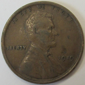 1919 Lincoln Wheat Cent - antique better condition American wheat penny