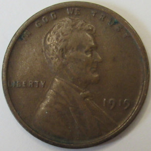1919 Lincoln Wheat Cent - antique better condition American wheat penny