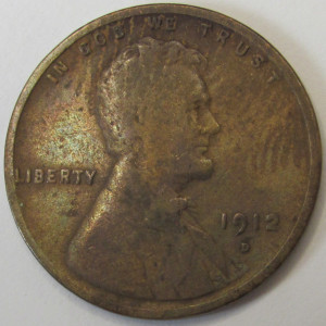 1912 D Lincoln Wheat Cent - antique Denver mintmark wheat penny coin