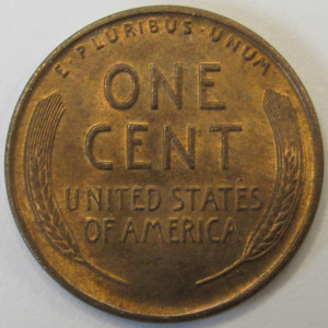 1935 Lincoln Wheat Cent - antique uncirculated American wheat penny