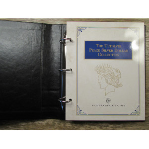 PCS Album for Peace Dollars - 1921-1935 - professional album with slipcase