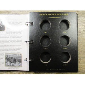 PCS Album for Peace Dollars - 1921-1935 - professional album with slipcase