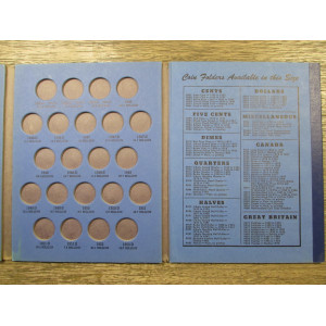 Whitman coin folder for Jefferson Nickels - 1938-1961 - vintage coin supply