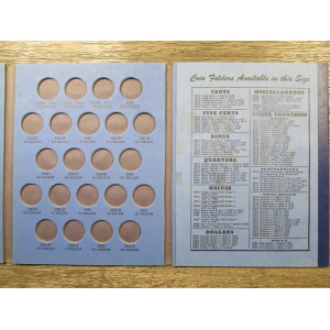 Whitman coin folder for Jefferson Nickels - 1938 to 1961 - vintage supply