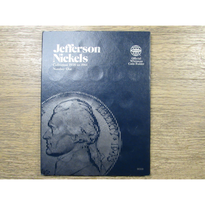 Whitman coin folder for Jefferson Nickels - 1938 to 1961 - vintage nineties coin supply