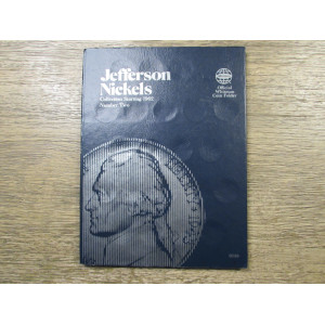 Whitman coin folder for Jefferson Nickels - 1962-1994 - vintage coin supply