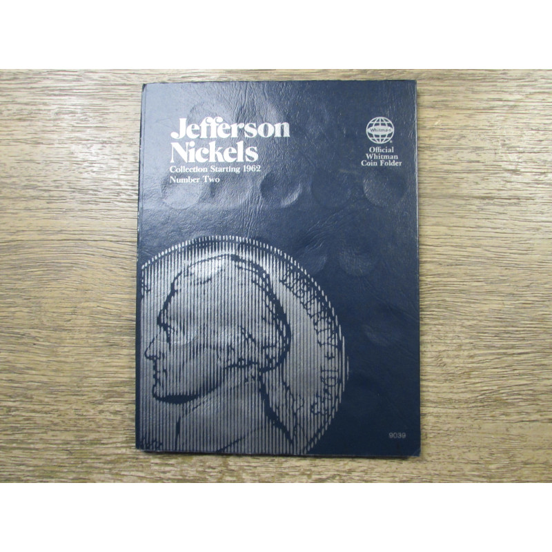 Whitman coin folder for Jefferson Nickels - 1962-1994 - vintage coin supply