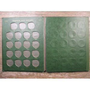 Whitman green vintage coin album - Franklin and Kennedy Halves - 1948-1965