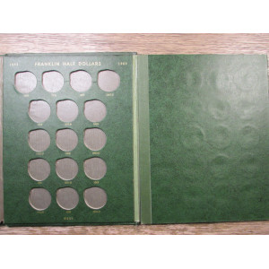 Whitman green vintage coin album - Franklin and Kennedy Halves - 1948-1965