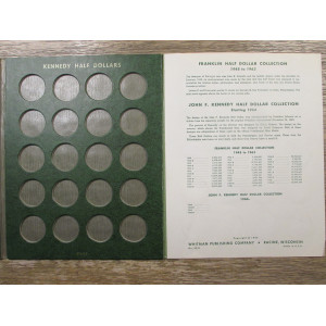 Whitman green vintage coin album - Franklin and Kennedy Halves - 1948-1965
