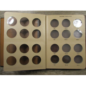 Dansco Album for Morgan and Peace silver dollars - 1894 to 1935 - vintage coin supply