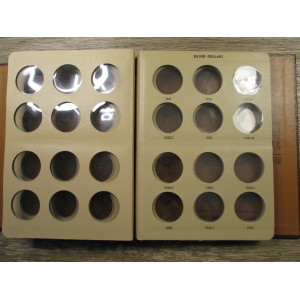 Dansco Album for Morgan and Peace silver dollars - 1894 to 1935 - vintage coin supply