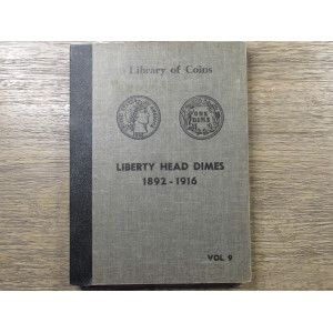 Library of Coins album for Barber Dimes -1892 to 1916 - scarce vintage coin supply