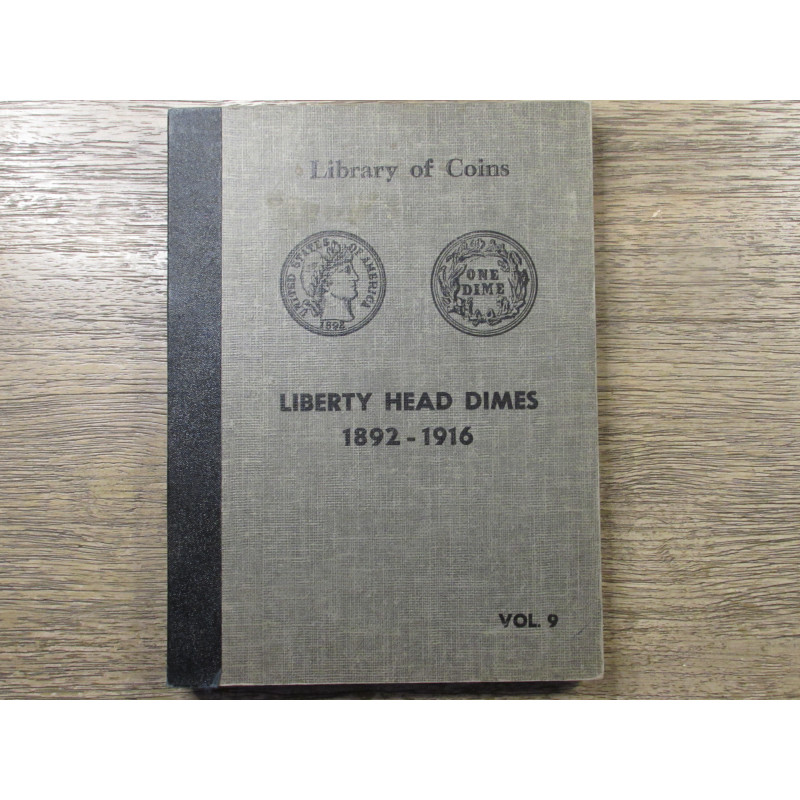 Library of Coins album for Barber Dimes -1892 to 1916 - scarce vintage coin supply