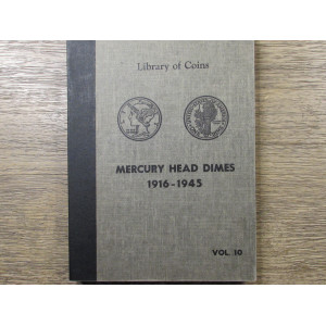 Library of Coins album for Mercury Dimes - 1916 to 1945 - vintage coin supply