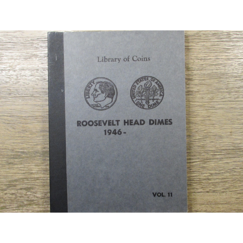 Library of Coins album for Roosevelt Dimes - 1946 to 1970 - vintage coin supply