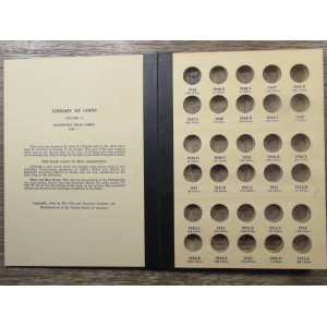 Library of Coins album for Roosevelt Dimes - 1946 to 1970 - vintage coin supply
