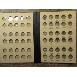Library of Coins album for Roosevelt Dimes - 1946 to 1970 - vintage coin supply