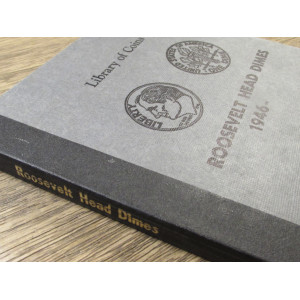 Library of Coins album for Roosevelt Dimes - 1946 to 1970 - vintage coin supply