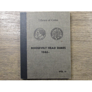 Library of Coins album for Roosevelt Dimes - 1946 to 1961 - vintage coin supply