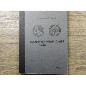 Library of Coins album for Roosevelt Dimes - 1946 to 1968 - vintage coin supply