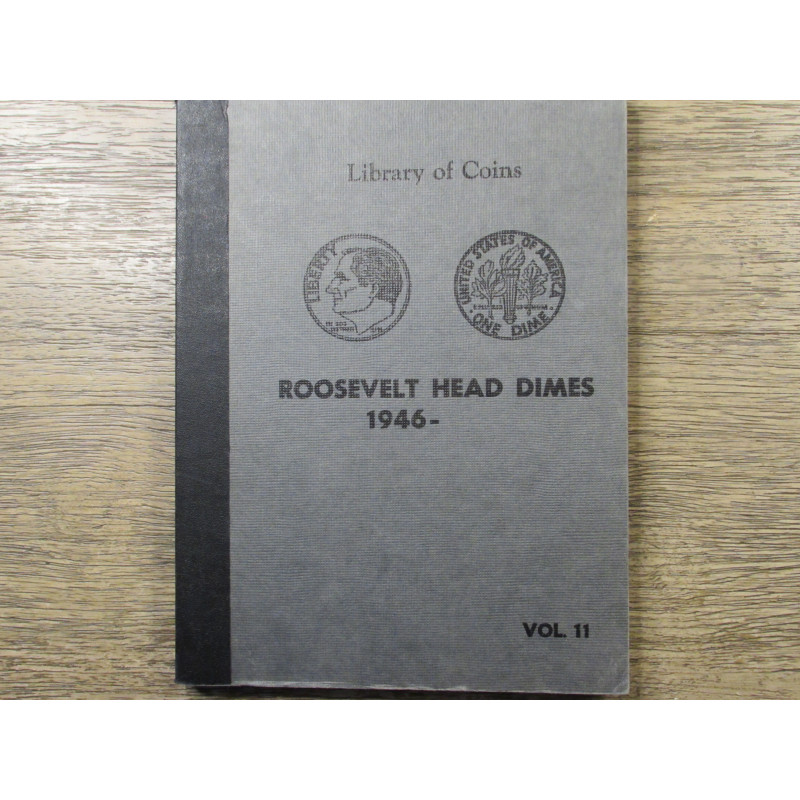 Library of Coins album for Roosevelt Dimes - 1946 to 1968 - vintage coin supply