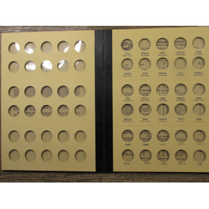 Library of Coins album for Roosevelt Dimes - 1946 to 1968 - vintage coin supply