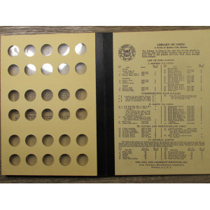 Library of Coins album for Roosevelt Dimes - 1946 to 1968 - vintage coin supply