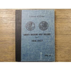 Library of Coins album for Walking Liberty Halves - 1916 to 1937 - vintage coin supply