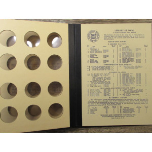 Library of Coins album for Walking Liberty Halves - 1916 to 1937 - vintage coin supply