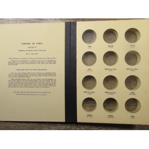 Library of Coins Album - Walking Liberty Halves from 1916-1937 - vintage supply