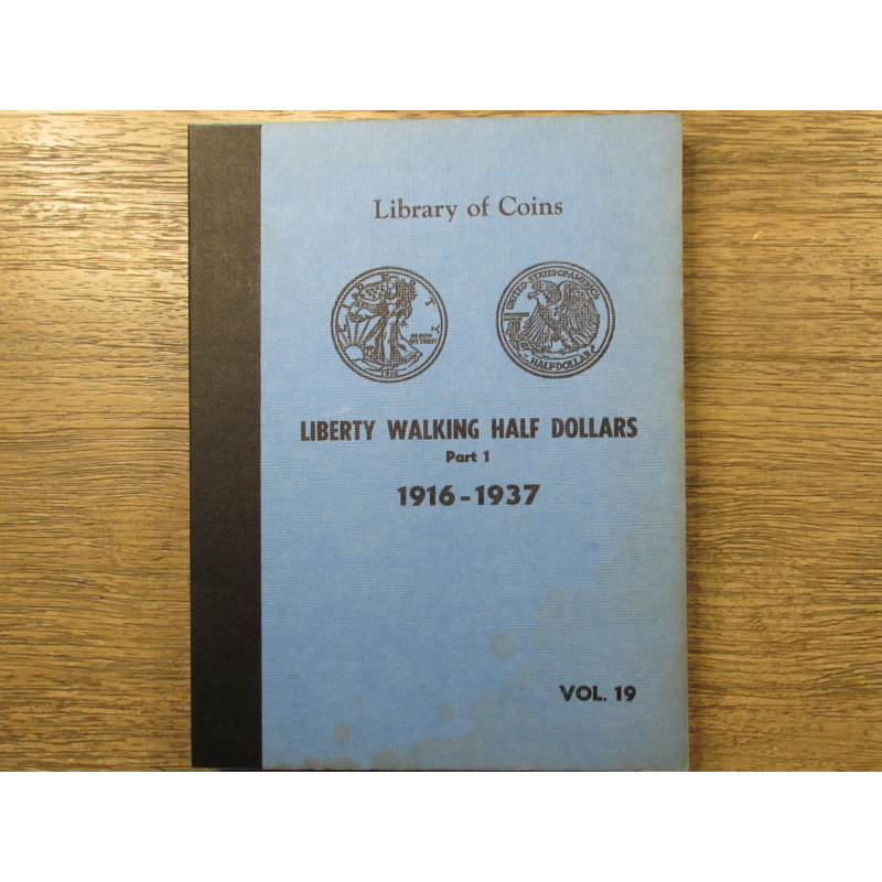 Library of Coins Album - 1916-1937 Walking Liberty Half Dollars - vintage supply