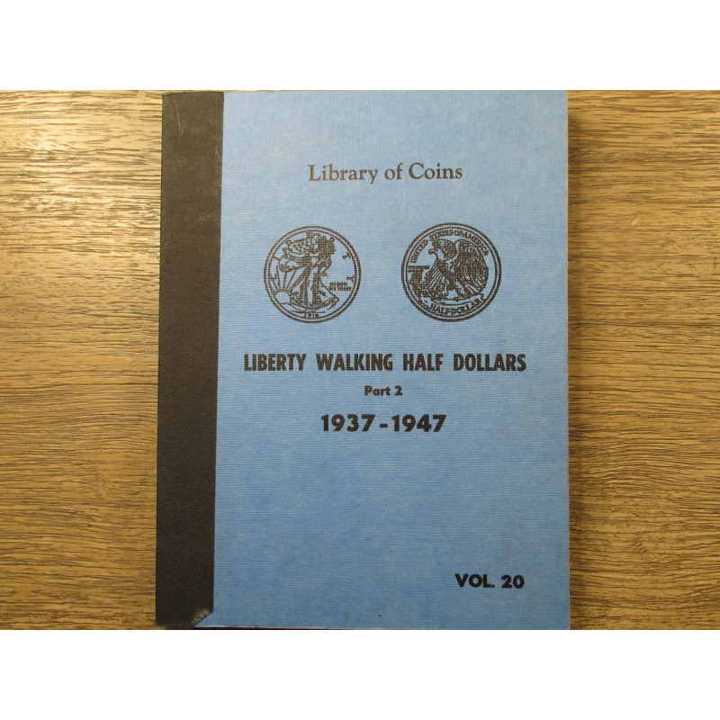 Library of Coins Album for Walking Liberty Half Dollars - 1937 to 1947 - vintage supply