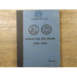 Library of Coins Album for Franklin Halves - 1948 to 1963 - vintage coin supply