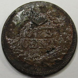 1865 Indian Head Cent - antique Civil War era American penny