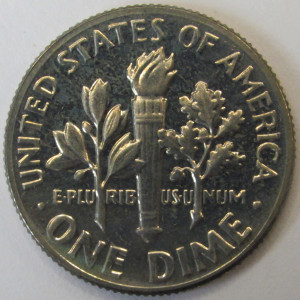 1975 S Roosevelt Dime - antique San Francisco mintmark ten cent coin
