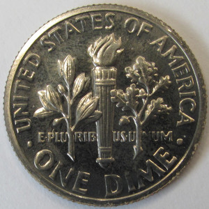 1968 S Roosevelt Dime - vintage American flashy proof coin