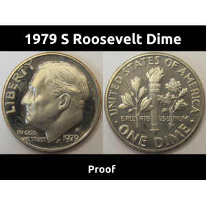 1979 S Roosevelt Dime - vintage American proof ten cent coin