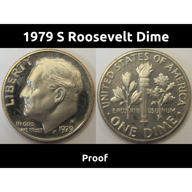 1979 S Roosevelt Dime - vintage American proof ten cent coin