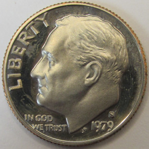 1979 S Roosevelt Dime - vintage American proof ten cent coin