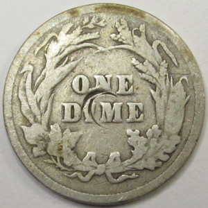 1894 Barber Dime - antique better date American silver dime