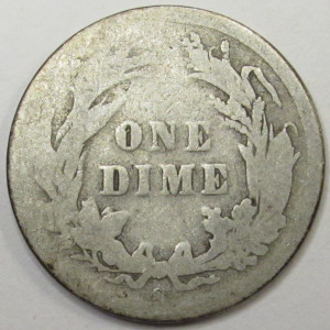 1895 S Barber Dime - antique San Francisco mintmark silver dime