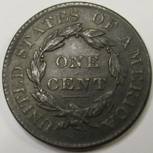 1826 Coronet Head Large Cent - antique American early date copper penny