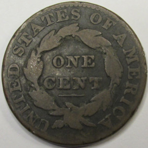 1828 Coronet Head Large Cent - Large Date - antique American early date coin