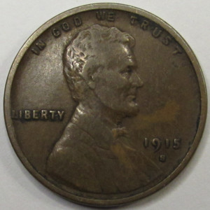 1915 S Lincoln Wheat Cent - antique San Francisco mintmark penny