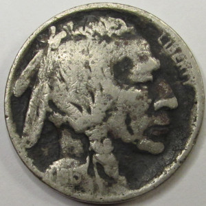 1913 D Buffalo Nickel - Type 1 - antique first year of issue Denver mintmark coin